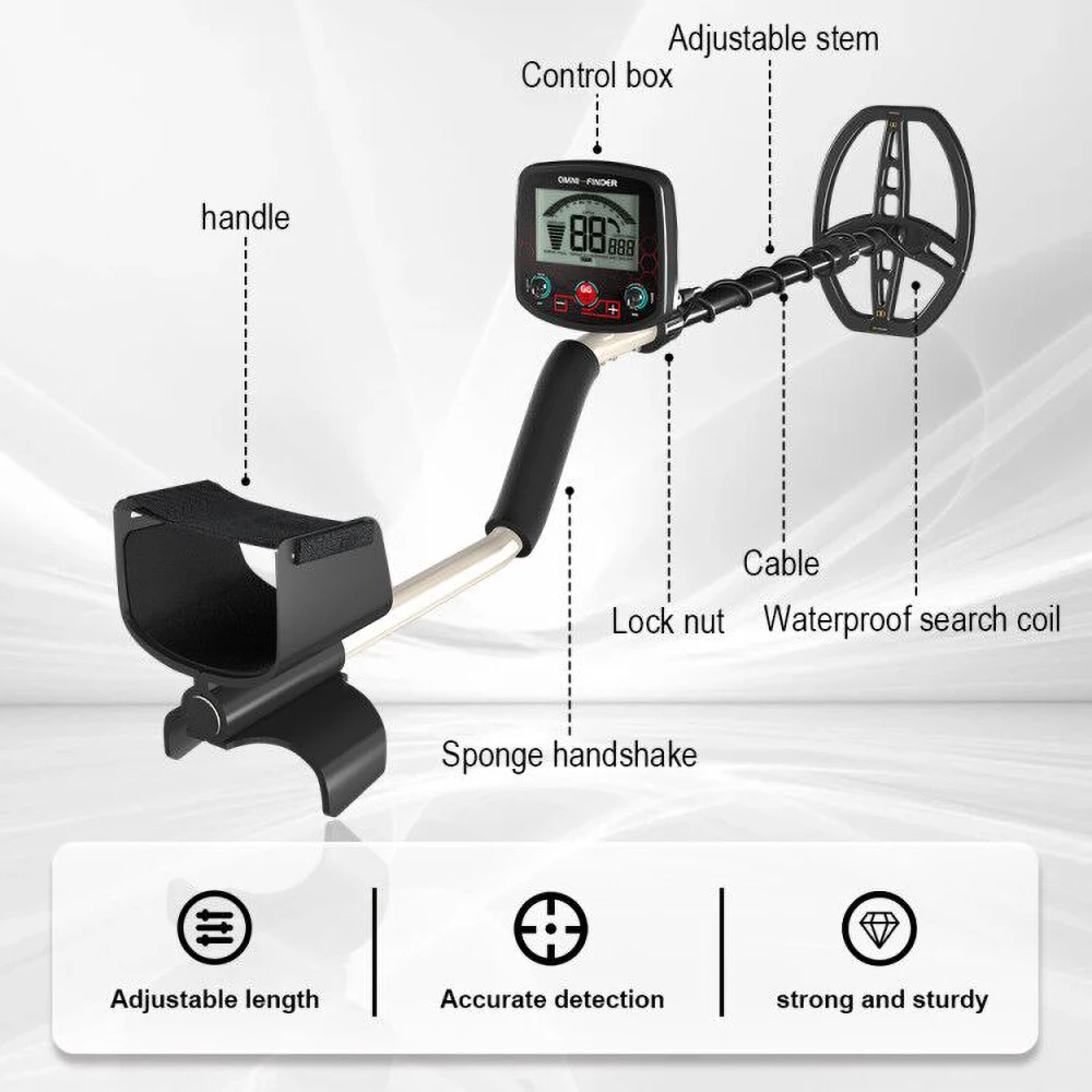 Metal Detector sotterraneo T-850 ricerca bobina impermeabile professionale cercatore d'oro cacciatore di tesori Display LCD alta sensibilità
