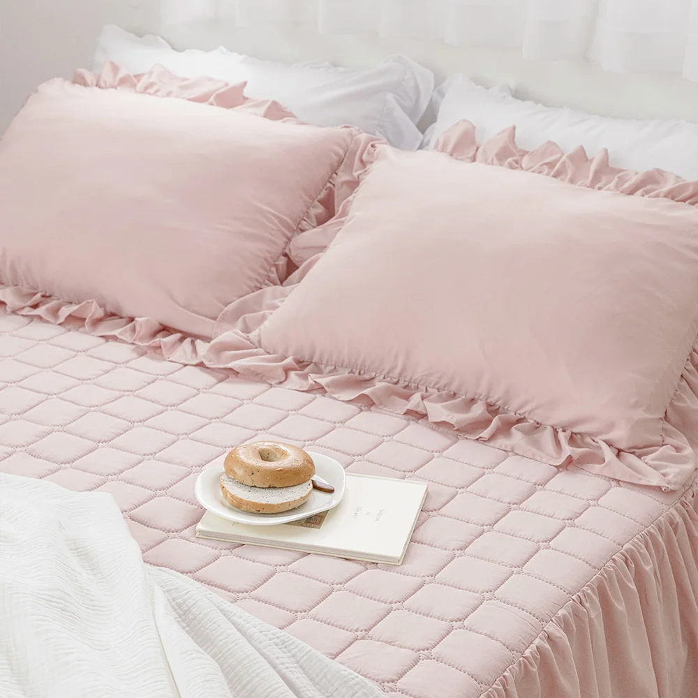 Thezari 1+1 Eco-Antibacterial Frill Pillowcase 40X60 50X70 5Color