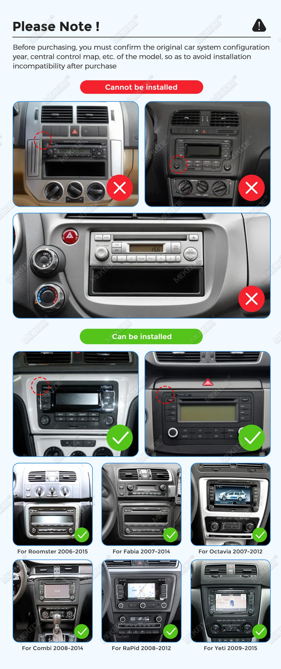 Mekede Android 15 Autoradio-Player mit Carplay für Universal VW Volkswagen Passat B6 B7 Golf 5 6 Polo Skoda Jetta Intelligentes System – Detail 5
