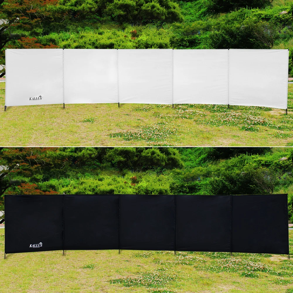 Kalus-parabrisas grande para acampar, lona para tienda de campaña de 5 lados, protege la librea, freno de viento de pared Sid, separación de espacio en la pared delantera