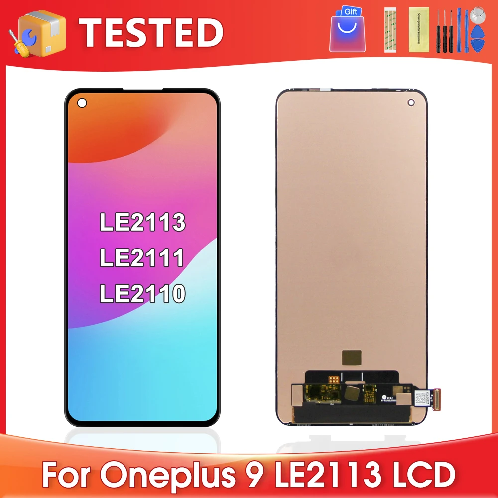 

6.55''For OnePlus 9 For 1+9 LE2113 LE2111 LE2110 LE2117 LE2115 LCD Display Touch Screen Digitizer Assembly Replacement