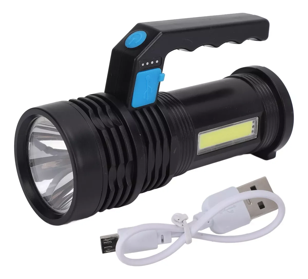 مصباح يدوي ليد قابل لإعادة الشحن ، ضوء جانبي قوي ، استخدام محمول ، تخييم ، طوارئ ، إضاءة ليلية تكتيكية ، قوة عالية ، ، 10000 W