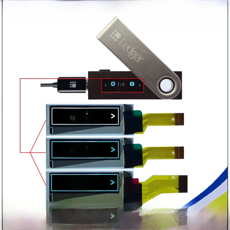 0.91" 12832 128*32 12Pin 12P 15Pin 15P SSD1306 Szeregowy Moduł Wyświetlacza SPI PMOLED OLED do Ledger Nano S — zdjęcie produktu 7