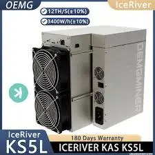 

BUY 5 GET 3 FREE New IceRiver KS5L Kaspa Miner 12T 3400W KAS Miner with PSU