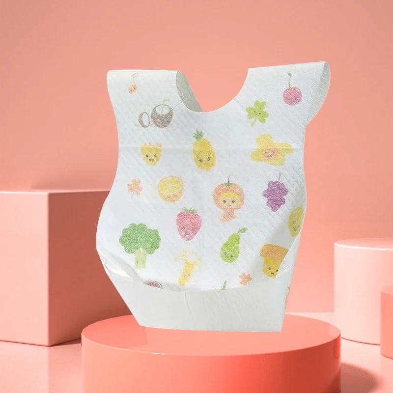 Bavoir jetable pour bébé, serviette de salive, sac de repas pour enfants, sans lavage, imperméable, anti-salissure, artefact de repas, portable, super doux