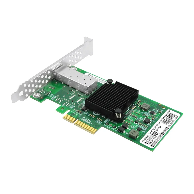 Imagem -05 - Lr-link 9710hf-sfp Pcie x4 Gigabit Placa de Rede Adaptador de Servidor de Fibra com Base na Chip Intel I350am2