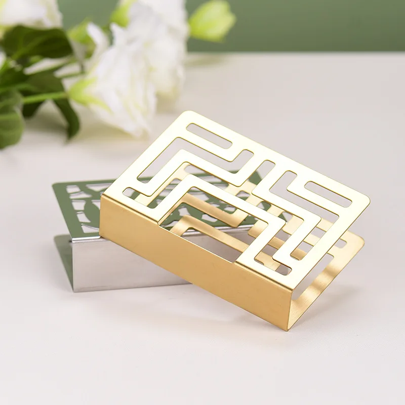 Napkin Holder Stainless Steel Storage Organization Tissue Dispenser Stand for Kitchen Home Picnic Table Dining Table Restaurant