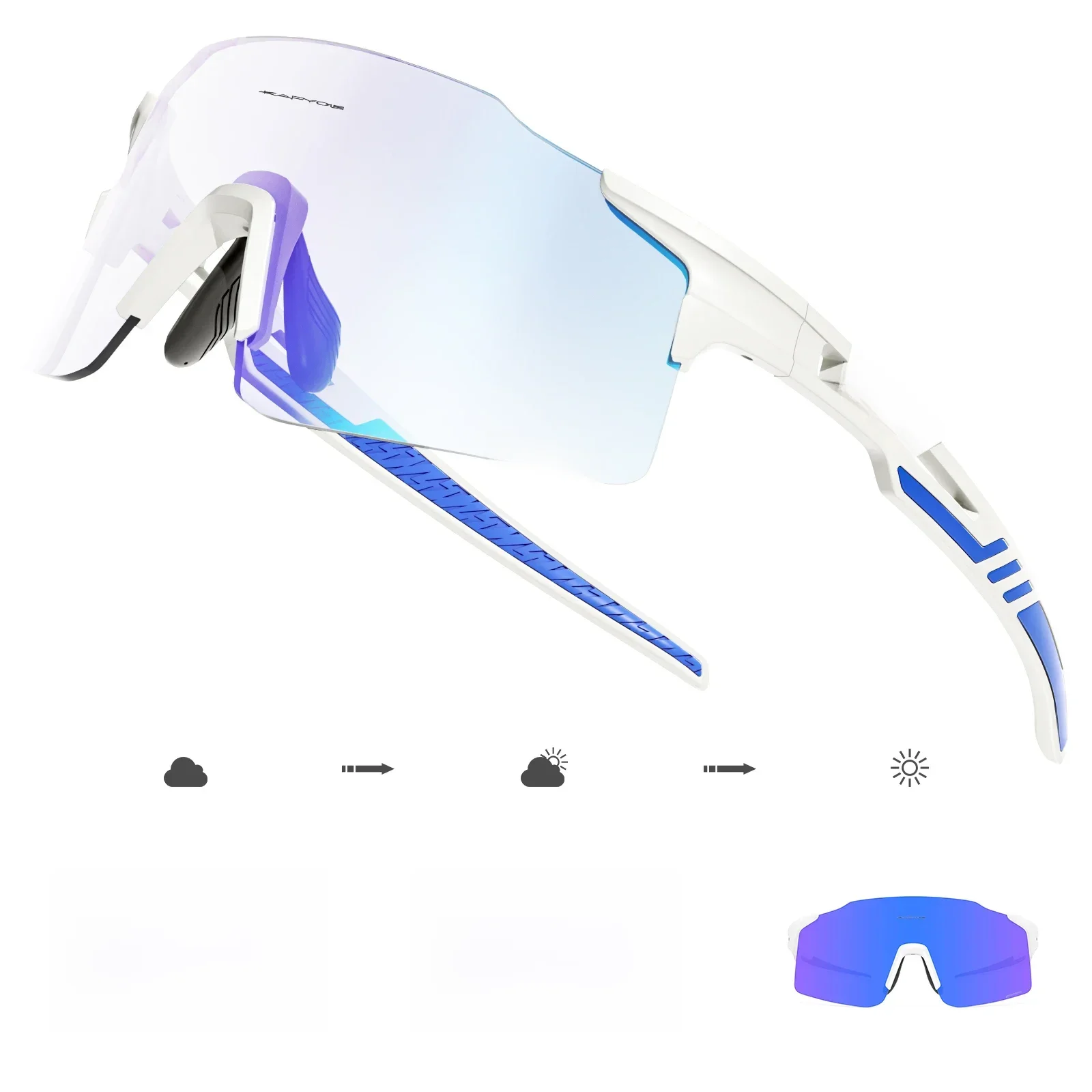 AliExpress kapvoe Kapvoe Photochromic Red or Blue Bike Cycling Sunglasses Sports Man Cycling Glasses MTB Glasses Eyewear Outdoor Bicycle Goggles