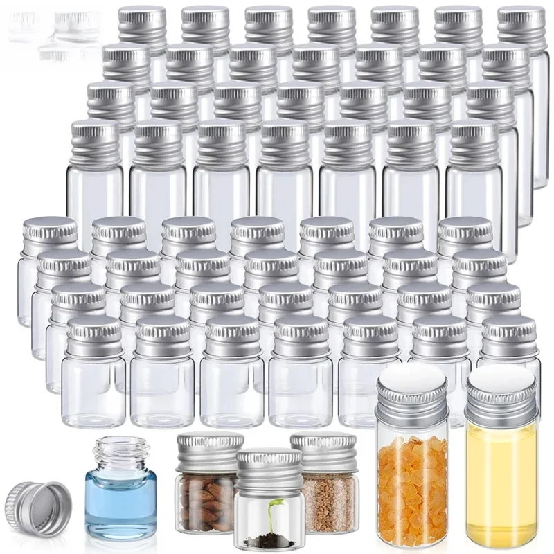 5ml 6ml 7ml 10ml 15ml 25ml 30ml szklany słoik z aluminiową pokrywką pusta szklana butelka pusta butelka mały słoik szklany szklany słoik z zakrętką — zdjęcie 2