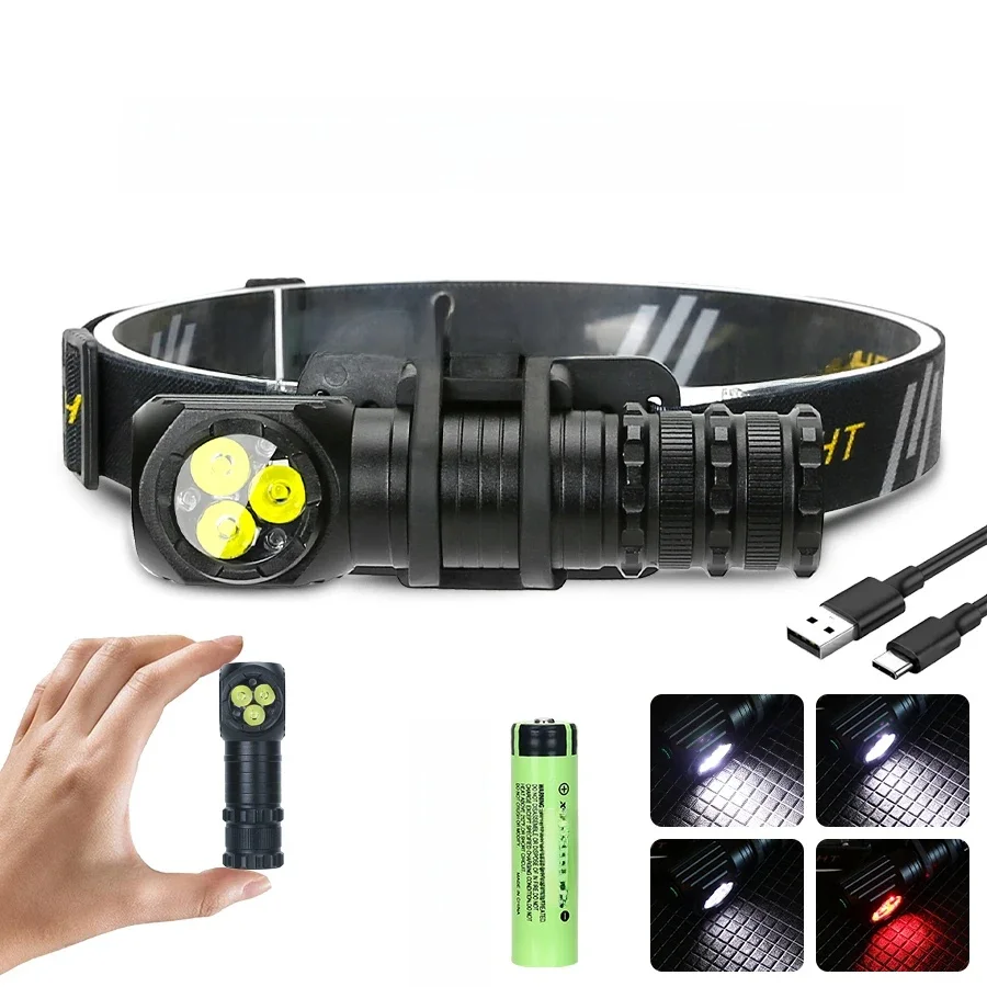 Hoch leistungs 3led Scheinwerfer verwenden 18650 oder 18500 Batterie super helle 1300lm mit Heck magnet Outdoor Camping Angels chein werfer