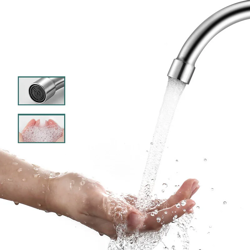 304 Stainless Steel Kitchen Single Cold Water Faucet Full Copper Vegetable Sink Sink Splash-proof Rotatable Faucet