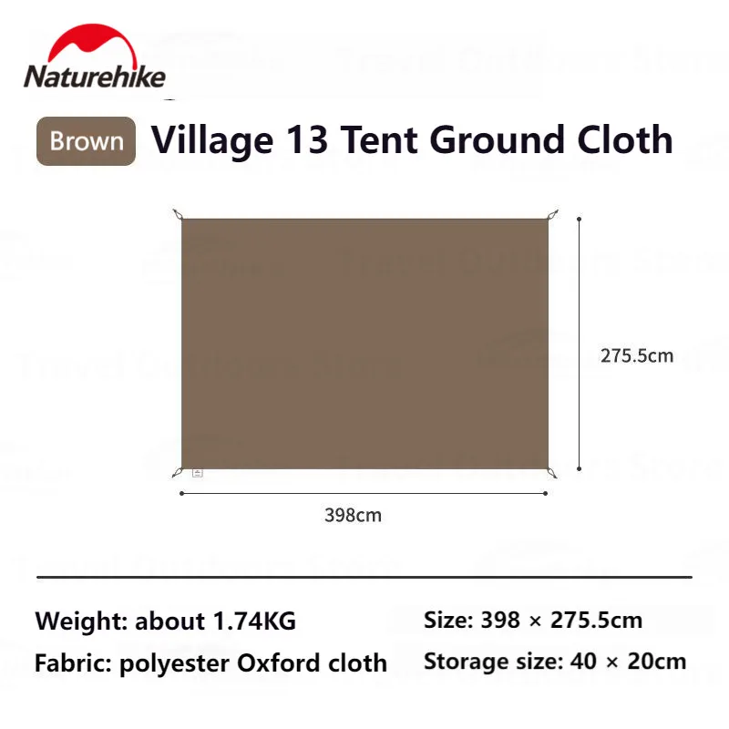 

Naturehike Village 13 Tent Accessories no tent Floor Mat Tent Accessories Moisture-Proof Pad Camping Tent Ground Cloth no tent