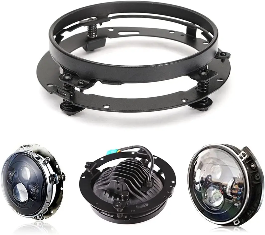 7 Inch Round LED Headlight Mounting Bracket Ring   For Jeep Wrangler JK TJ Suzuki Samurai for Harley Motorcycle 7\