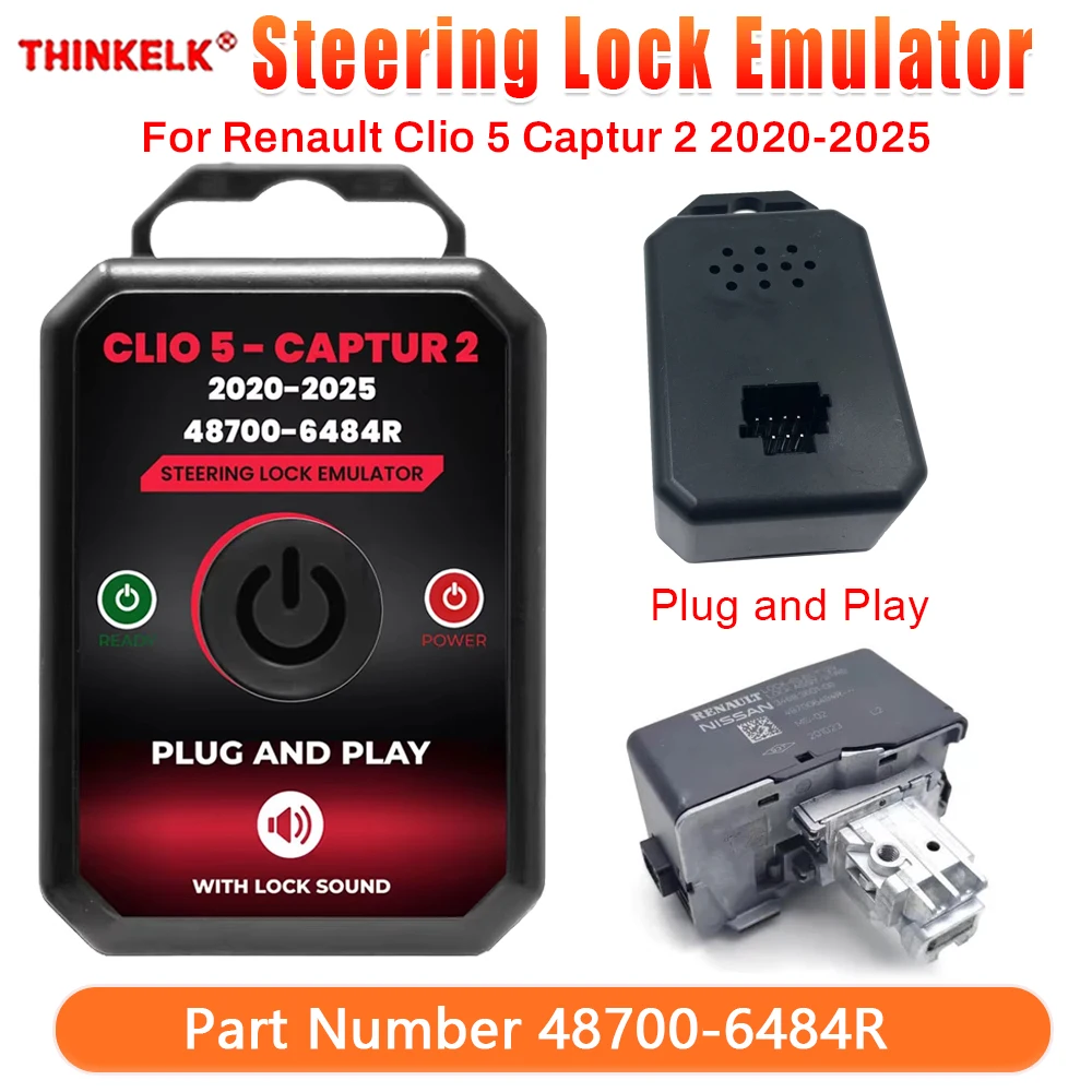 2026-steering-lock-emulator-for-renault-clio-5-captur-2-2020-2025-part-number-48700-6484-with-lock-sound-no-programming-required