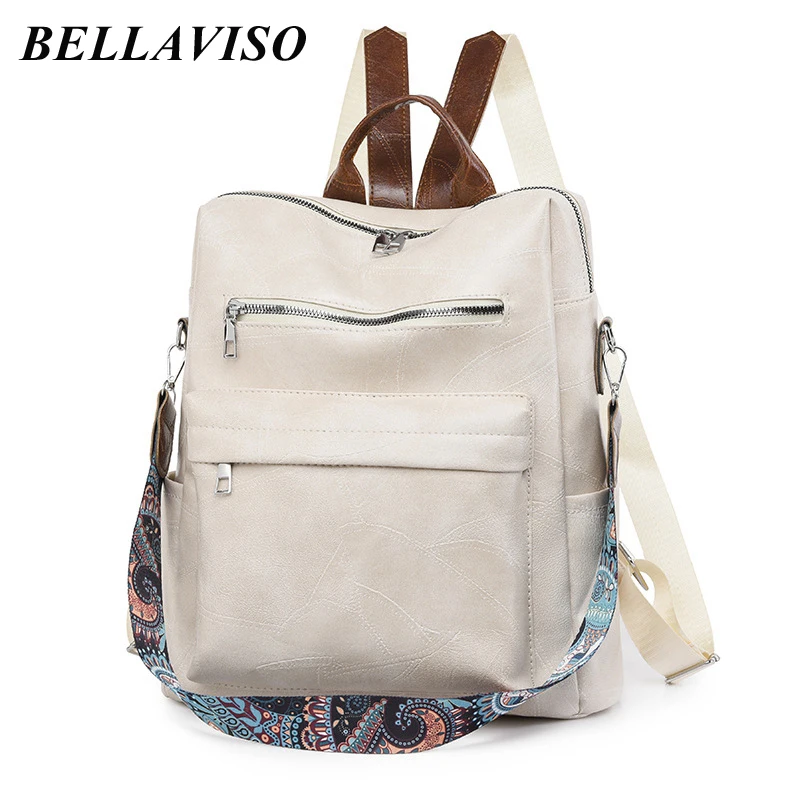 

BellaViso Изящные женские рюкзаки из искусственной кожи Модные женские вместительные женские дорожные сумки на одно плечо с защитой от кражи