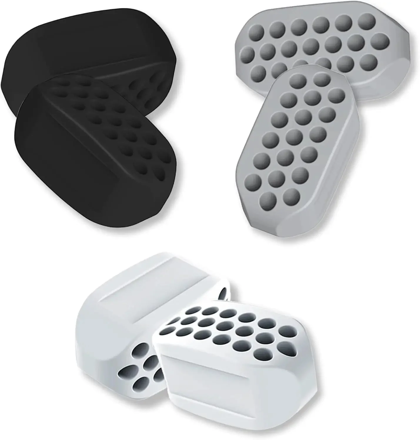 6 pièces sans BPA Silicone mâchoire exercice comprimés de gomme 3 niveaux de résistance mâchoire formateur et mâchoire exercice Shaper pour homme et femme