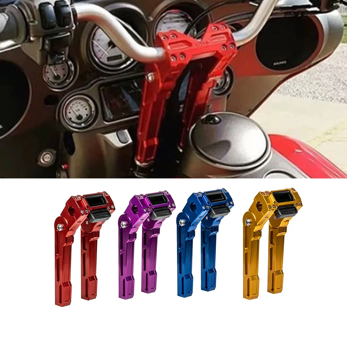 

Регулируемый кронштейн для руля мотоцикла 1 дюйм (25 мм) для Harley Street Bob Low Rider S/ST 2018-2024