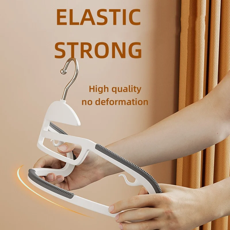 10pcs Home seamless wide shoulder clothes hanger anti slip and anti bulging Clothes organizer thickened for both dry and wet use