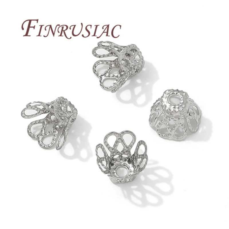 18K Gold Plated Flower Bead Caps For Jewelry Making,Caps For Bracelets,Beads Separators,DIY Accessories