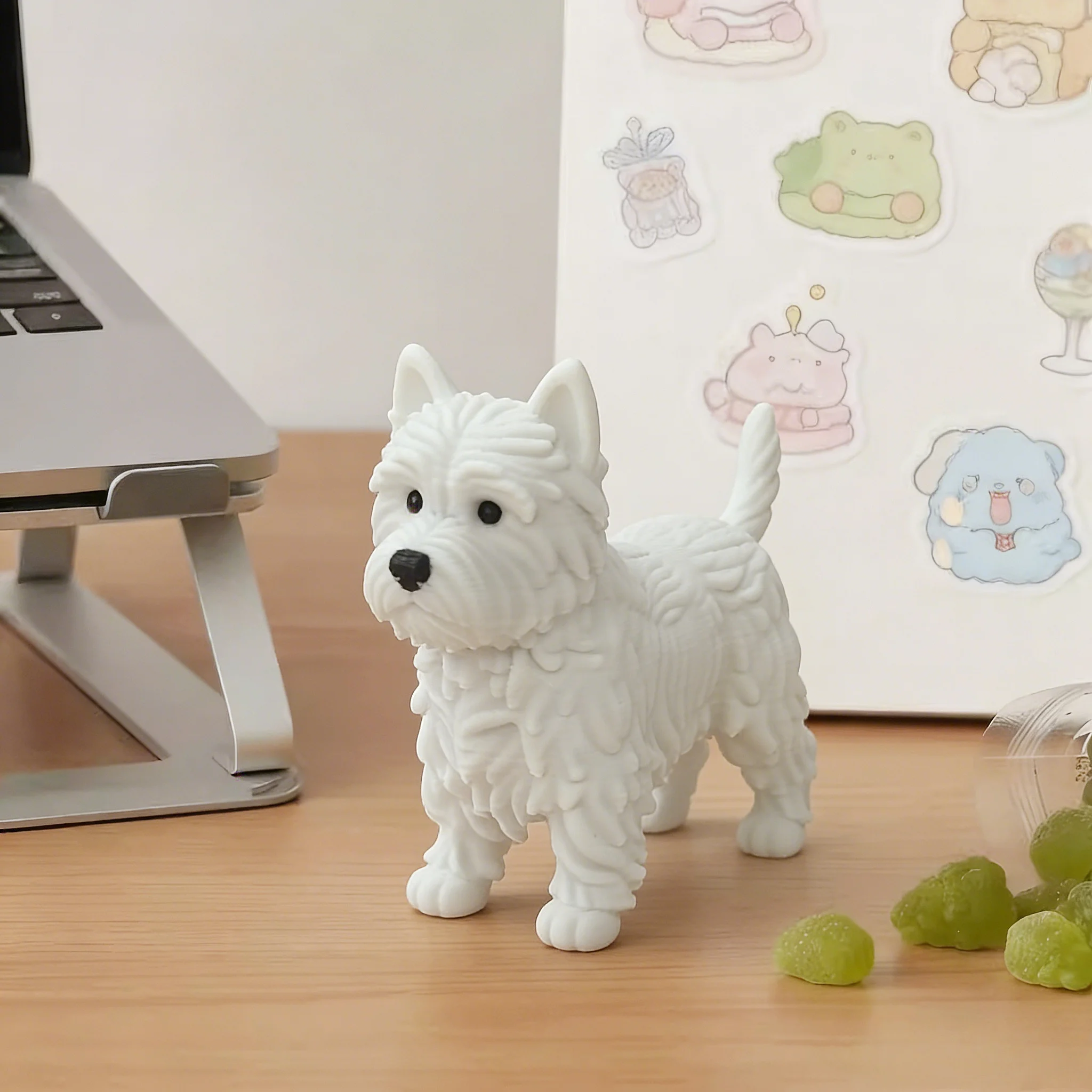 West Highland White Terrier Figurine, Cute Westie Dog Statue, Mini