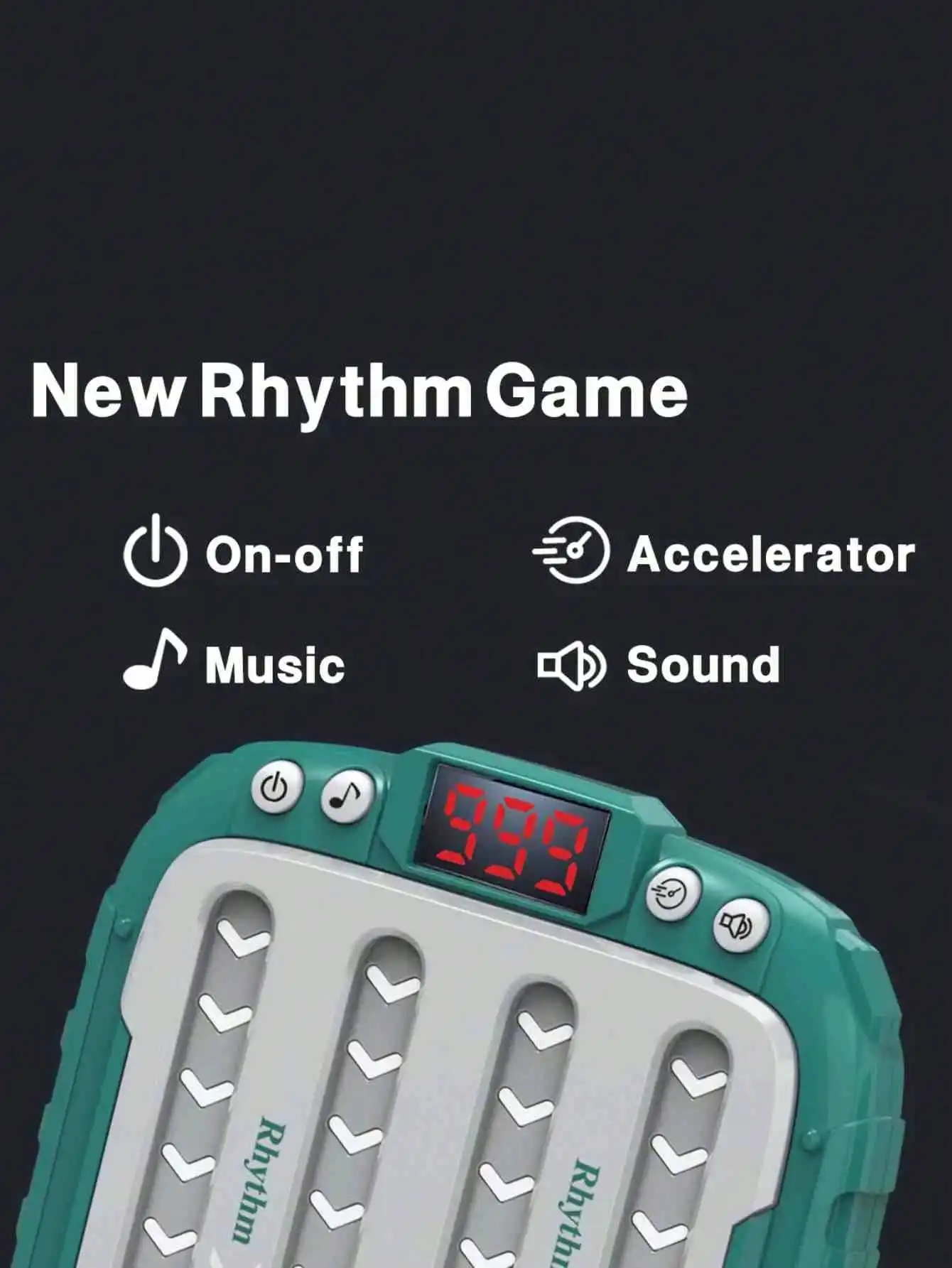 Music board game with score screen, practical skill with lights