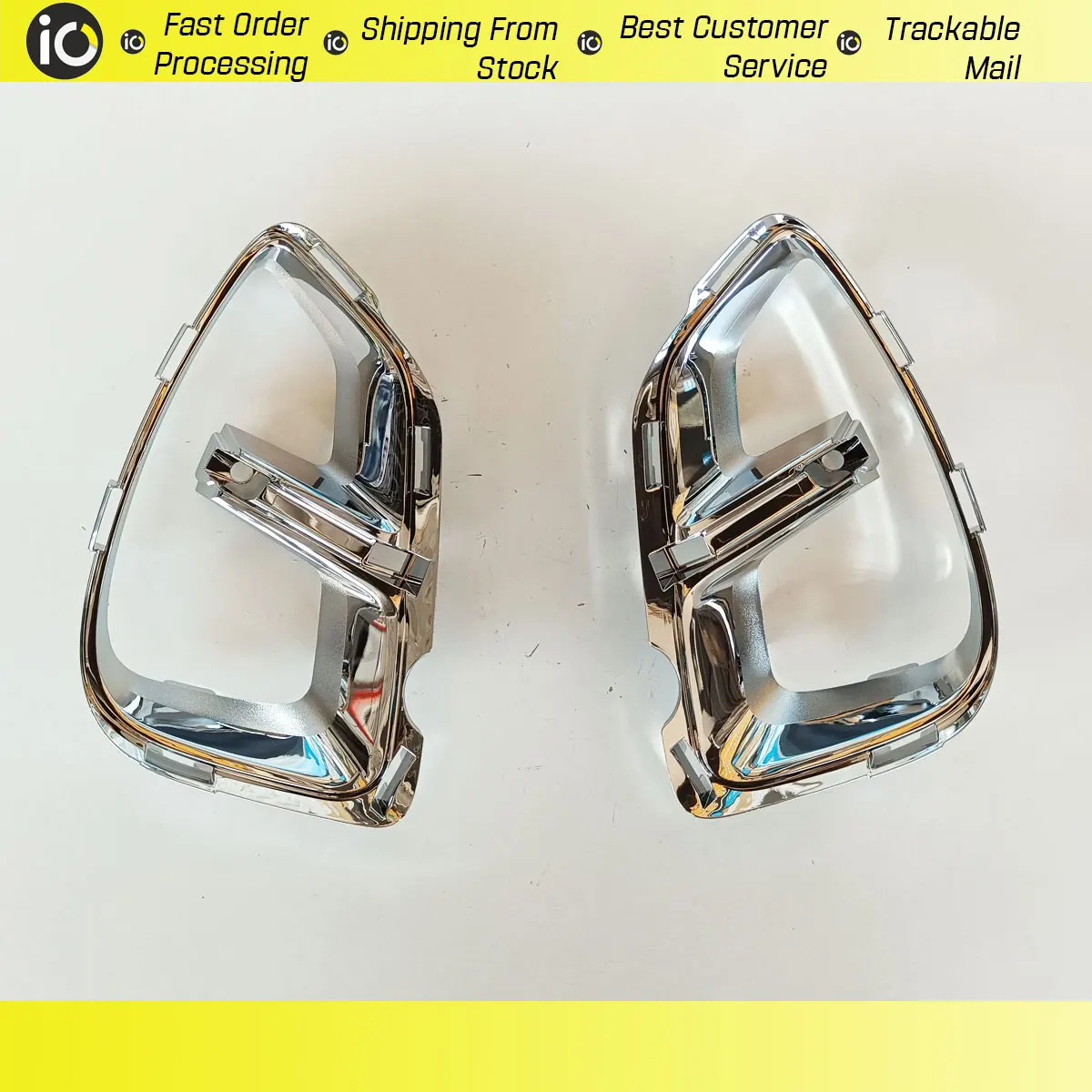 Bumper Mouldings Front Left & Right Fog Light Frame Set Chrome 2019 Onward Renault Captur 2 MK2 261525762R 261A27768R 261A31120R