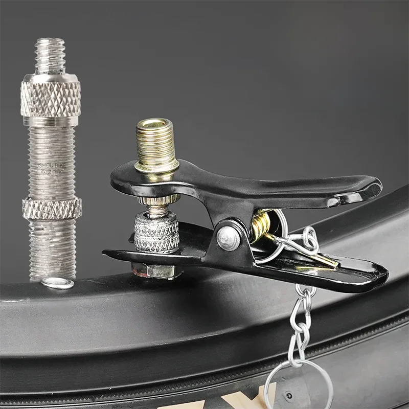 AliExpress JSHOU BIKE Pump Adapter Nozzle Dunlop Schrader Valve EV to AV Inflator Clip Convertor MTB Bicycle