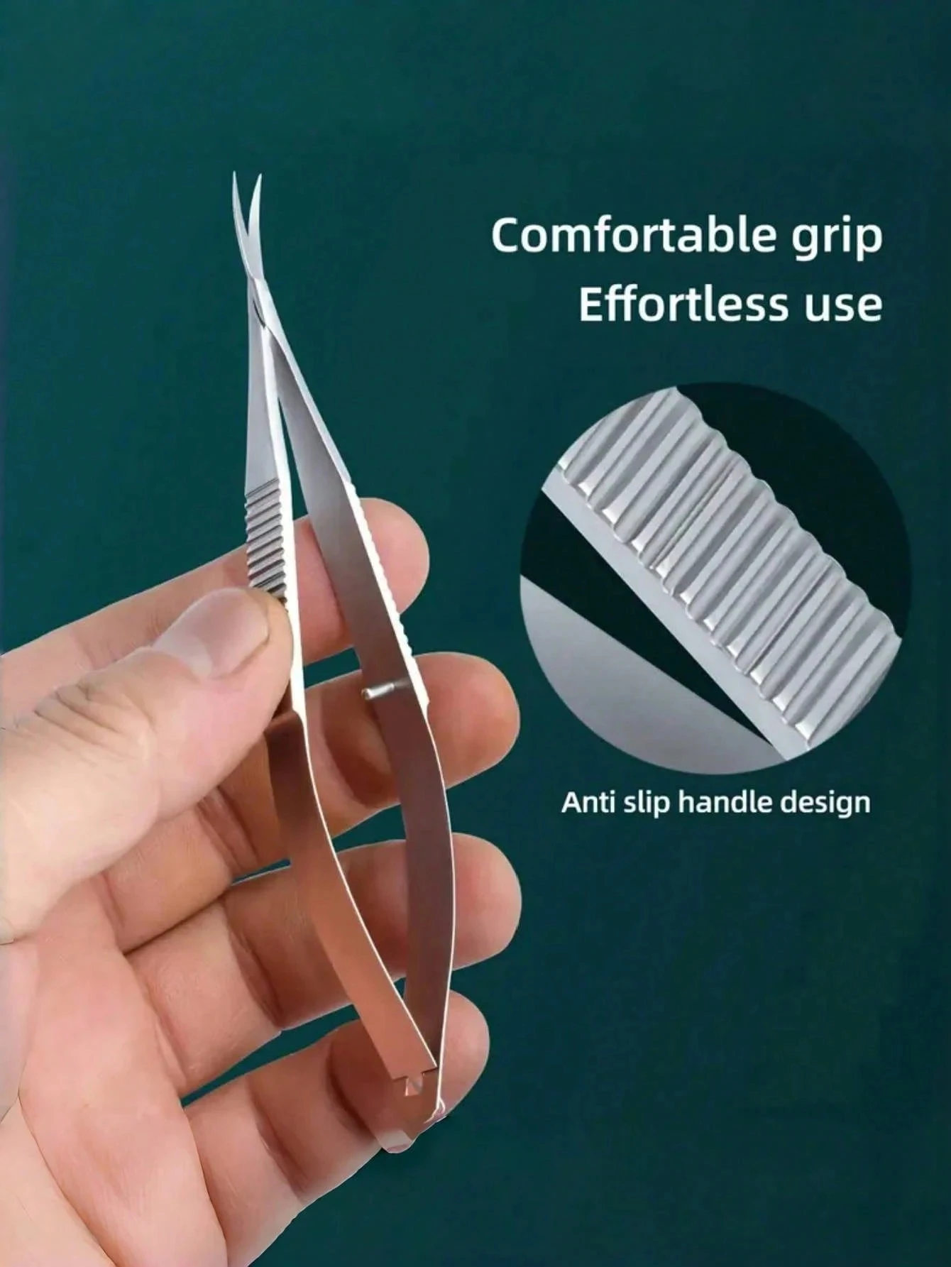 1 stks Zilver multifunctionele Nagelriemschaar Precisie Rvs Dode Huid Remover Wimper Wenkbrauw Trimmen Grooming Tool