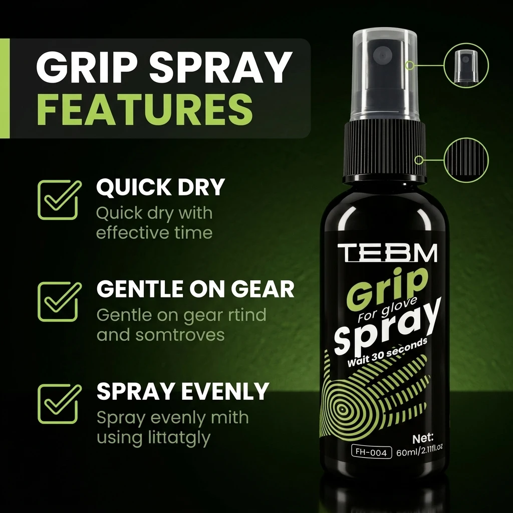 60ml Grip Spray for Football Gloves Safe Goalkeeper Gloves Spray Gloves Wash & Prepare Effective Protective Glove Grip Spray
