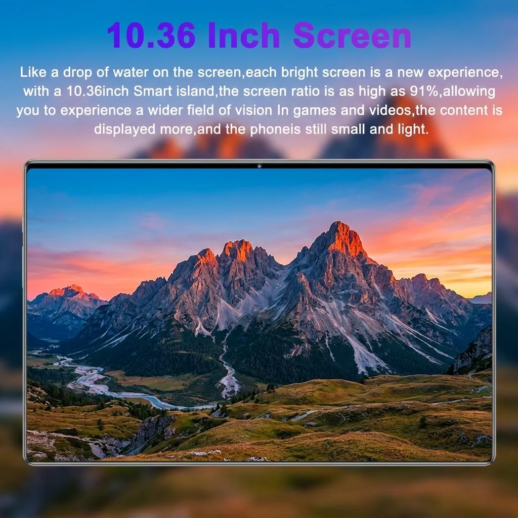 Tableta con 16 GB de RAM, 1 TB de ROM, pantalla de 10,36 pulgadas, Android 13, 5G, batería de 20000 mAh, Bluetooth, procesador de 14 núcleos, WIFI, funciones de oficina, GPS y pantalla HD, con teclado.