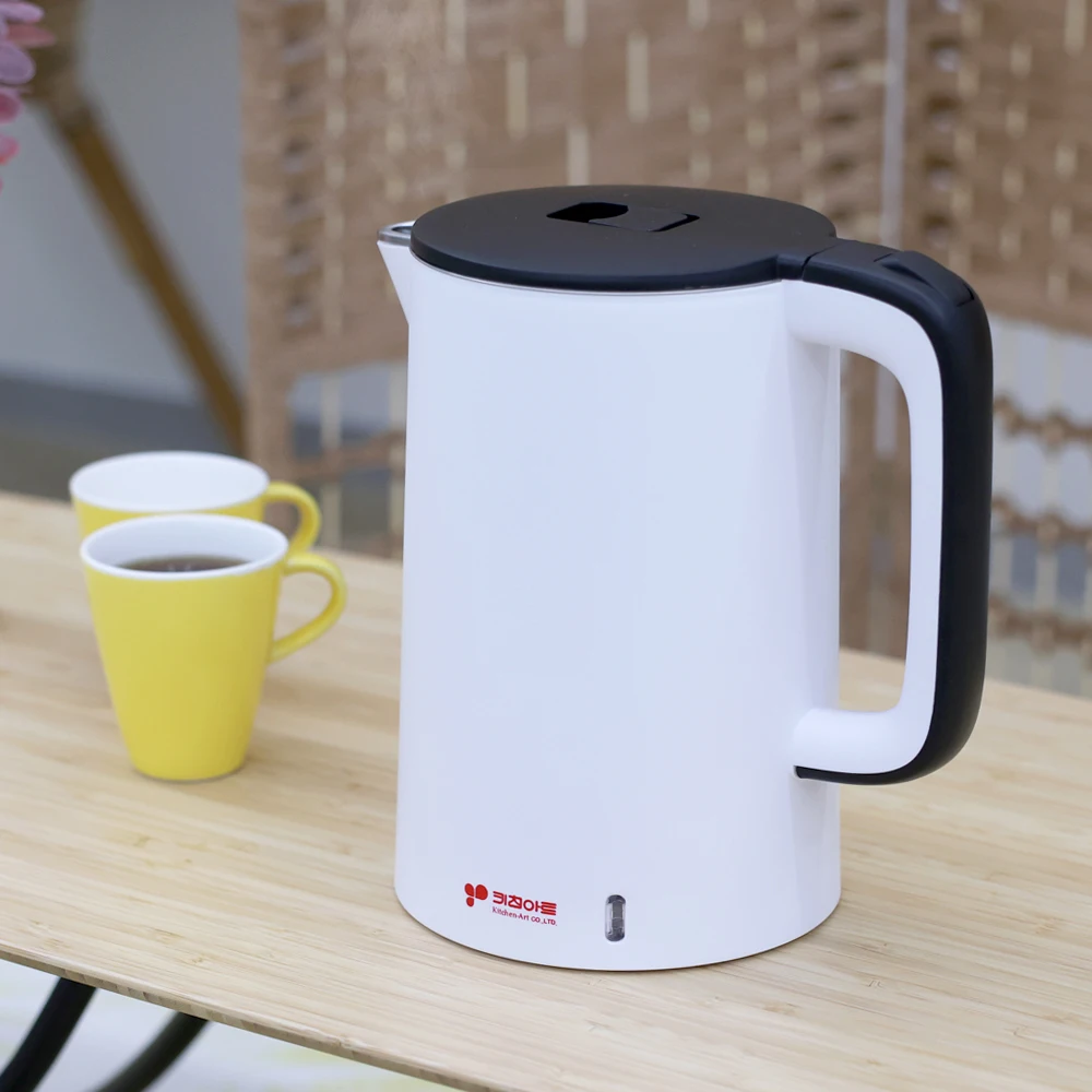 وعاء كهربائي لاسلكي R للمطبخ ، غلاية قهوة ، آلة كهربائية لغلي الماء ، عزل مزدوج ، غير قابل للصدأ ، SUS304 ، 1.5 لتر ، تشغيل سريع التحريك ، إيقاف تشغيل أوتوماتيكي ،