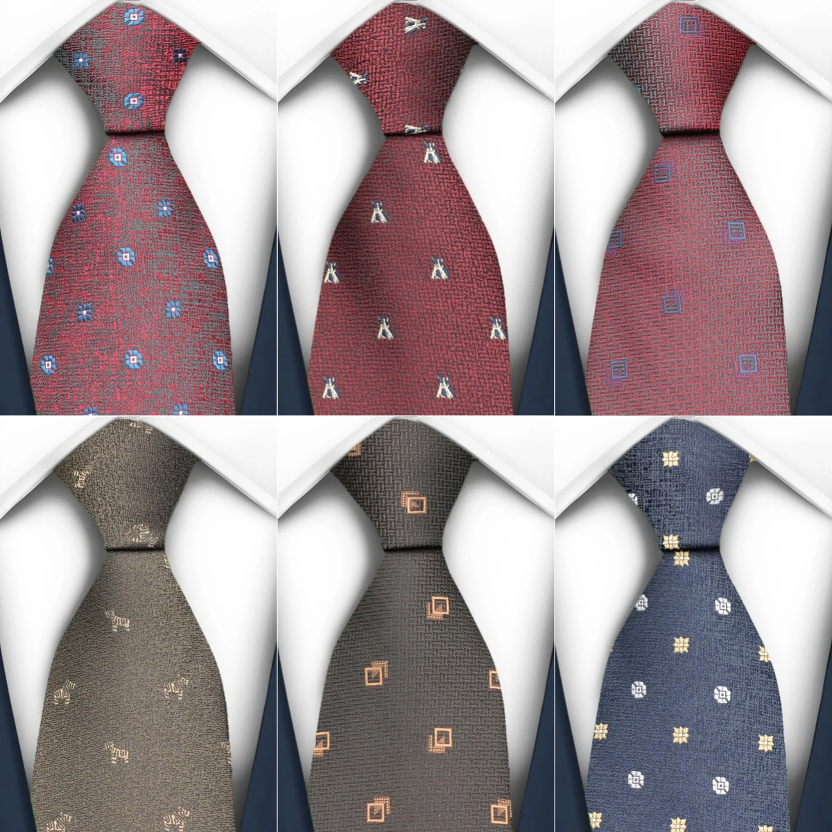 Luxus 8CM Herren Krawatte Rot Farbe Geometrie Krawatten Für Mann Bräutigam Jacquard Gewebt Krawatte Für Business Hochzeit party