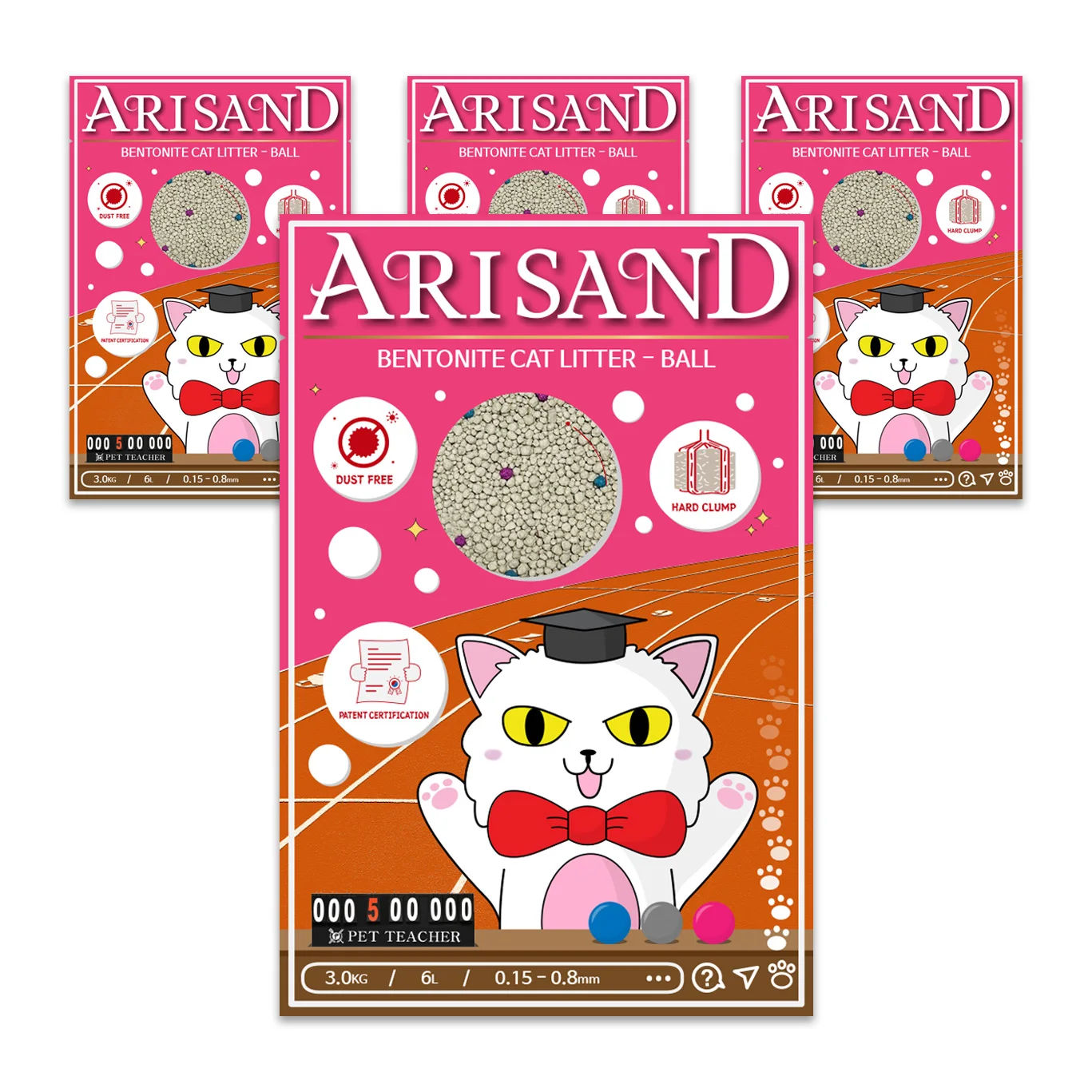 Ari Sand Ball Bentoite Cat Sand 3kg 6L 4 pieces, CatLitter , ARISAND