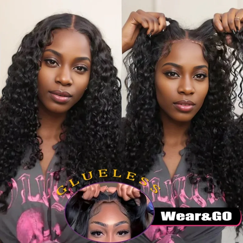 Curly Wigs Glueless Wigs Human Hair Deep Wave Wig Human Hair Body Wave Human Hair Wigs 4x4 5x5 Closure Wigs Wigs For Women