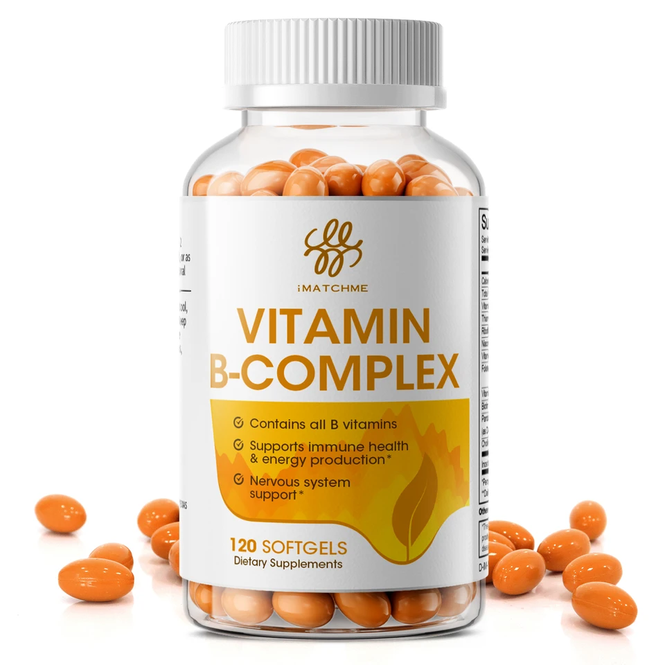 IMATCHME Vitamin B Complex Capsules for Stress Support