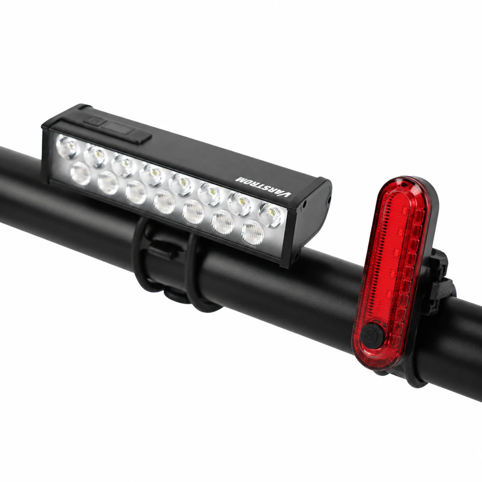 Varstrom Front and Rear Bike Lights, 15 Ultra Bright LEDS, 7 Modes , 2000 Lumens