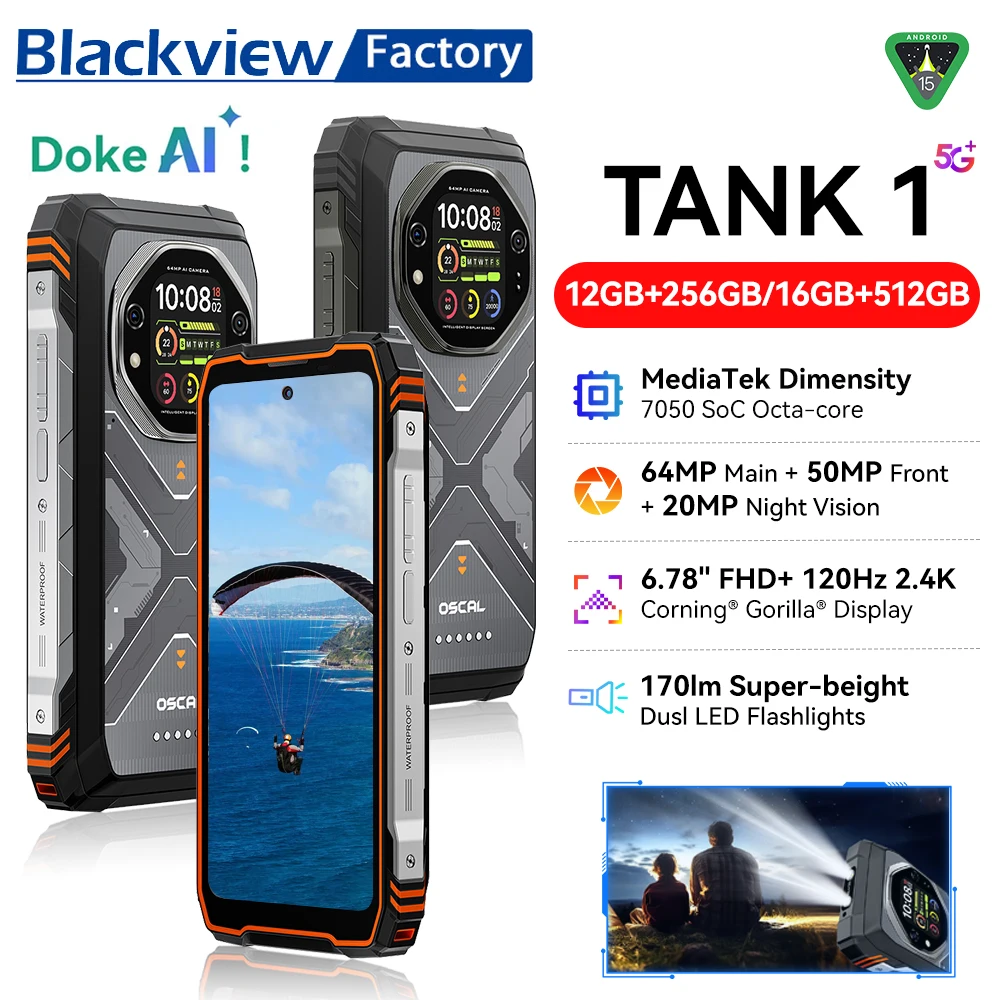 Blackview OSCAL TANK 1 Rugged Smartphon 5G 6.78