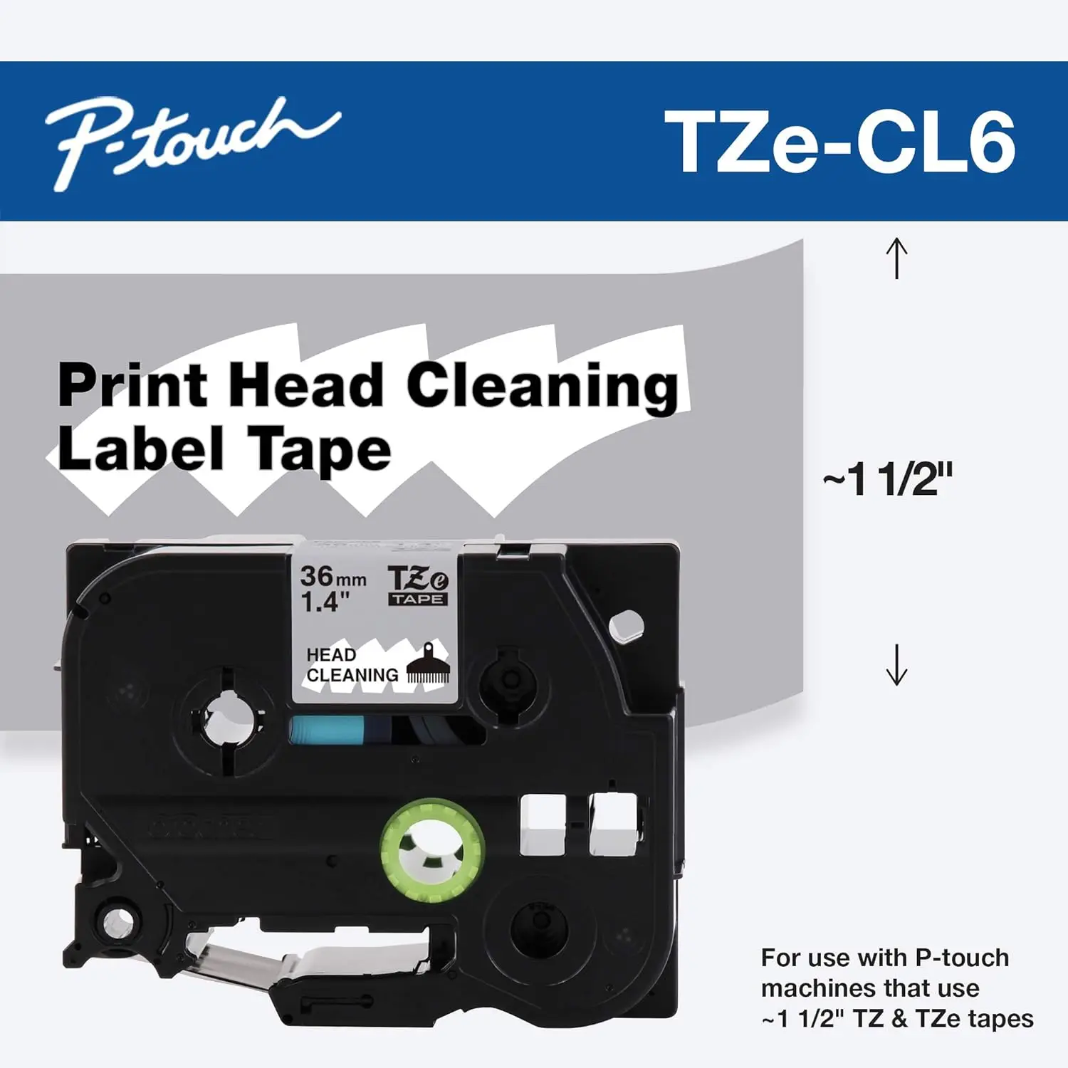 1pcs Compatible Brother Industries Lable Head Cleaning Tape 12mm/18mm/24mm TZe-CL3 Tze-CL4 Tze-CL5, 2.5meters/Piece