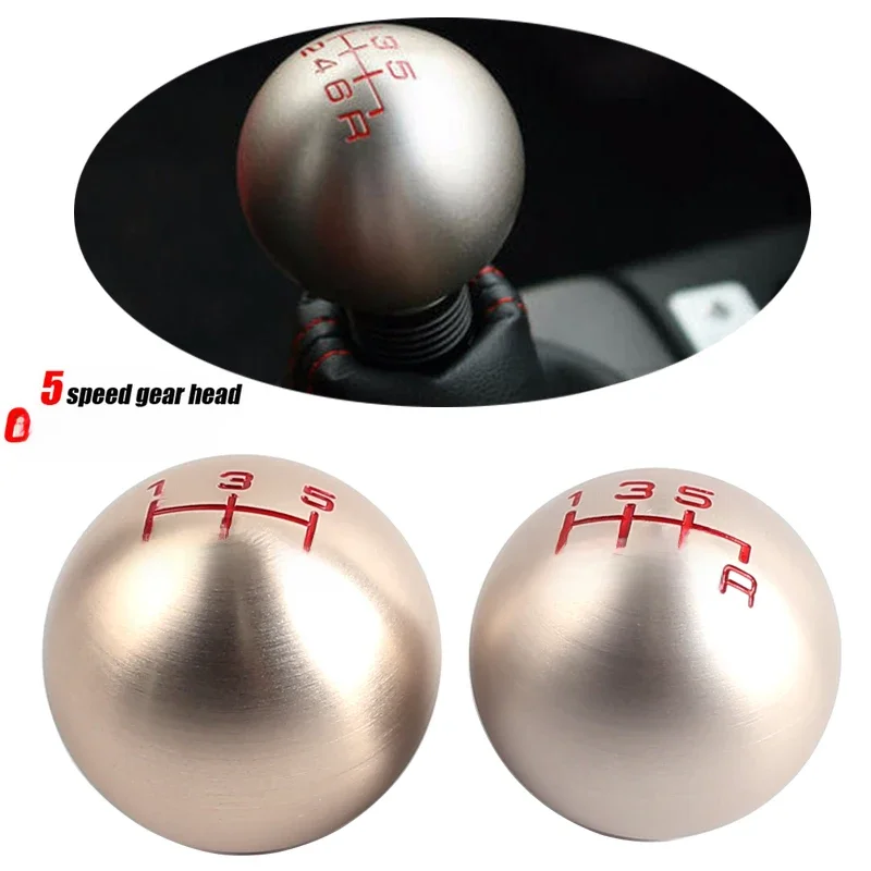 Aluminiowa gałka zmiany biegów JDM 5/6 prędkości w kształcie kuli do Hondy Fit Civic City FD2 FN2 EP3 TYPE R DC2 DC5 AP1 AP2 S2000 F20C — zdjęcie 2
