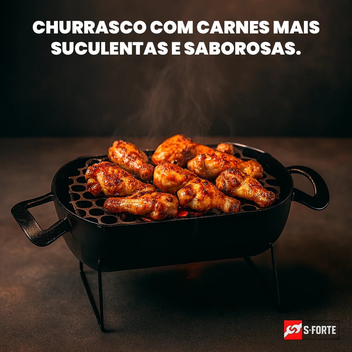 شواء محمول مدمج من الفولاذ مع مقابض جانبية لشواية إينوكس وأقدام معززة مثالية للتخييم في الفناء الخلفي وأريس