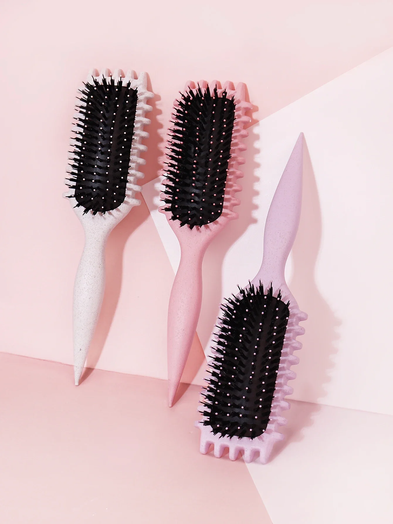 Curly Hair Definição Styling Brush, escova de cabelo remoção de rugas, Enredados Wet Comb Styling