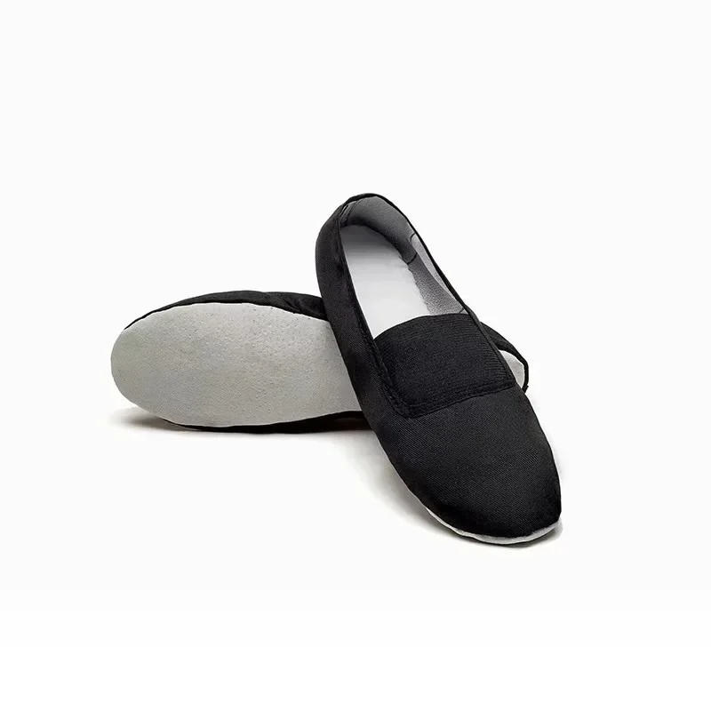 TOVN tout en cuir semelle noir blanc plat Yoga professeur Fitness gymnastique Ballet danse chaussures pour enfants femme homme