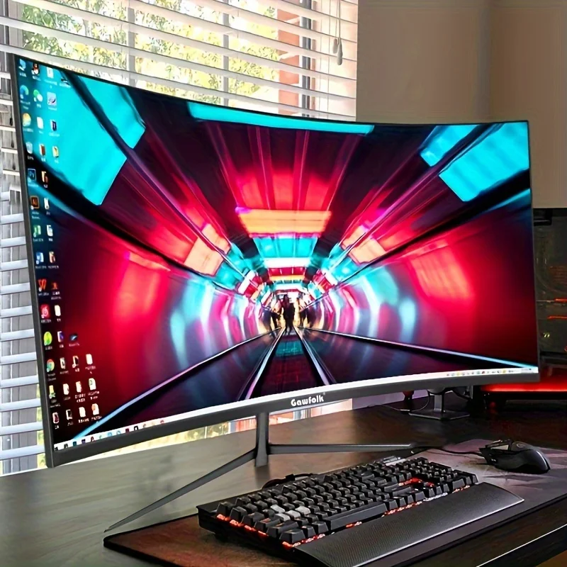 شاشة كمبيوتر Gawfolk احتفالية جديدة 27 بوصة 1080 بكسل، 180 هرتز، لوحة VA، HDMI، هدايا عيد الميلاد للهالوين، مناسبة للشباب