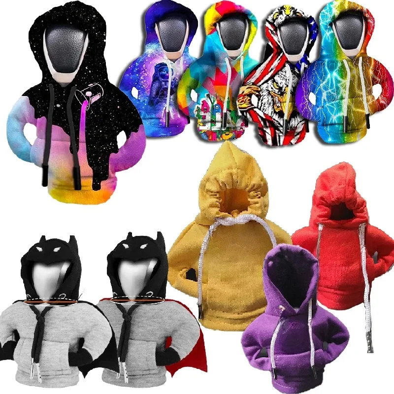 Universa Bat Shift Lever Collars Hoodie Car Gear Shift Knob Cover Change Lever Sweatshirt Gear shift Cover Hoodie Gear Knob Sw — zdjęcie 2
