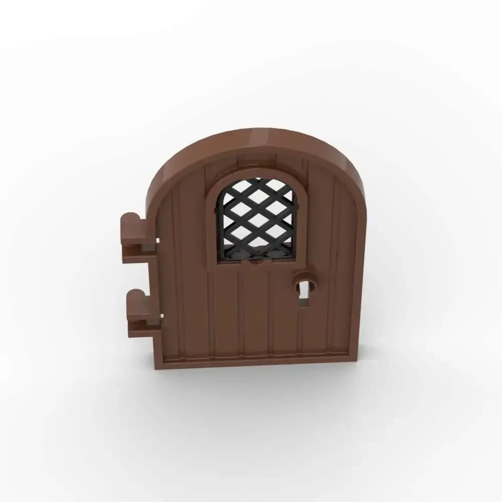 MOC 1 pièces 64390 30046 4x6 blocs de construction de porte supérieure ronde avec fenêtre et trou de serrure briques particules Puzzle jouet enfants cadeaux pour enfants