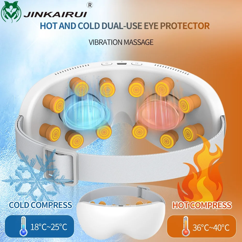 

Jinkairui Массажер для глаз Vbration Massage Горячий и холодный компресс Двойная защита для глаз Маска для глаз