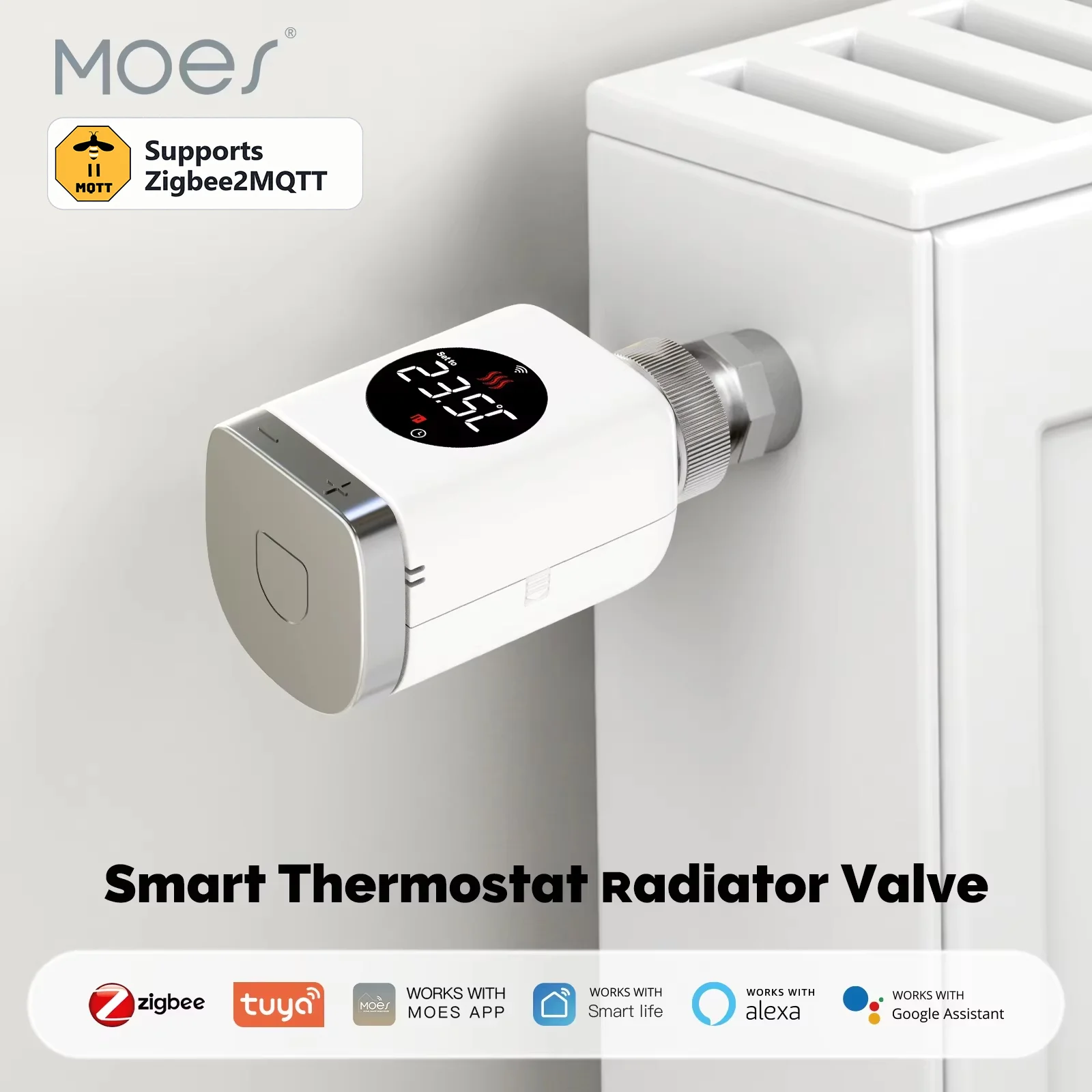 Smart Trv Thermostat Tuya - Vanne thermostatique de radiateur intelligente MOES