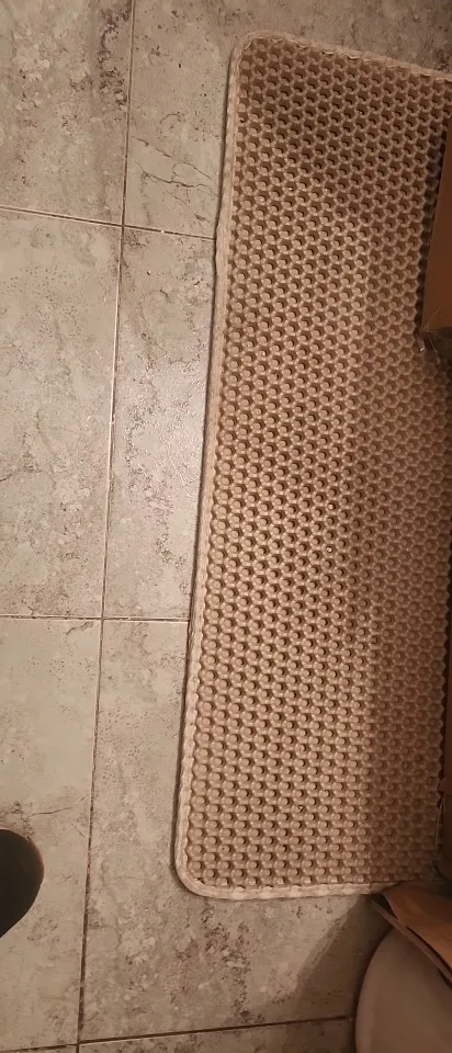 Customer review photo for Cat Litter Tracking Mat with Waterproof Base