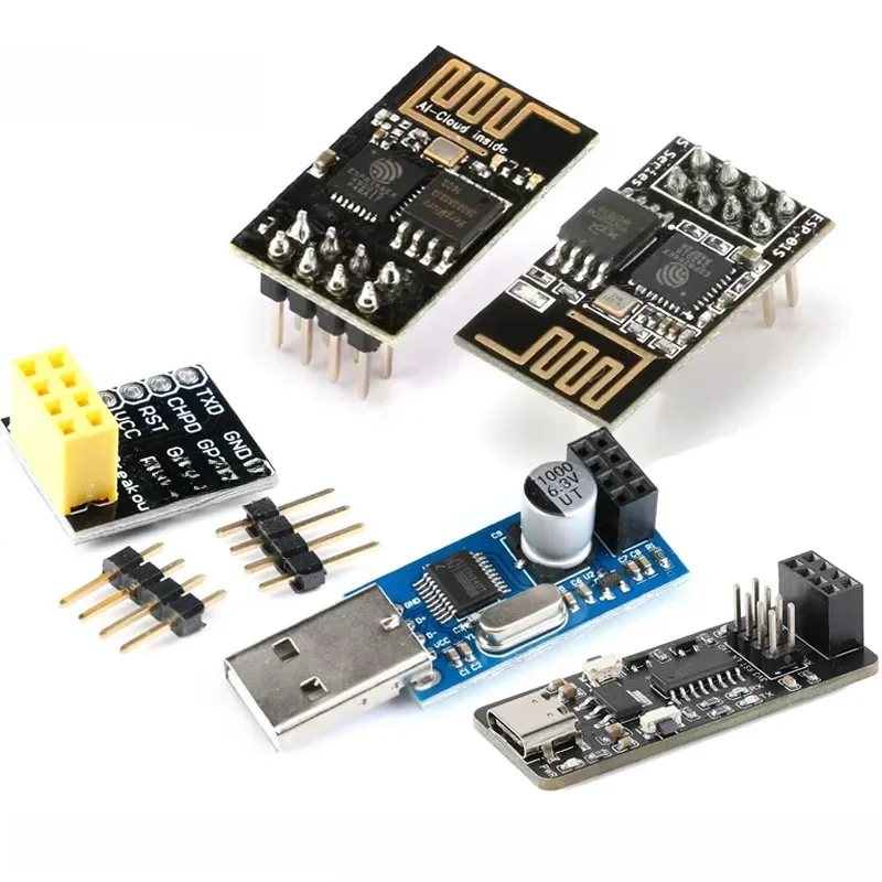 1 szt.-10 szt. CH340C USB ESP8266 ESP-01 ESP01S Programator WIFI Moduł Bezprzewodowy Płytka Rozwojowa dla Arduino Adapter Programatora — zdjęcie 2