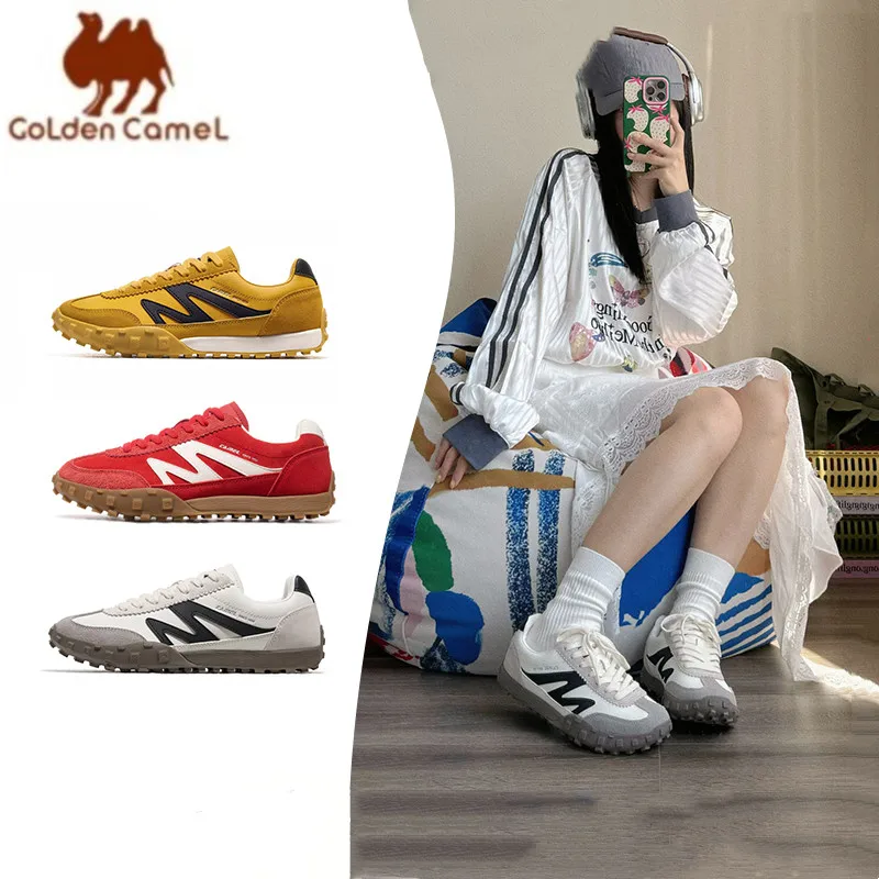 

GOLDEN CAMEL Mountain Women's Sports Shoes Comfortable Sneakers Non-slip Retro German Training Skateboarding Shoes for Women